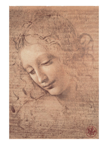 Female Head full La Scapigliata, c.1508 - Leonardo Da Vinci Painting